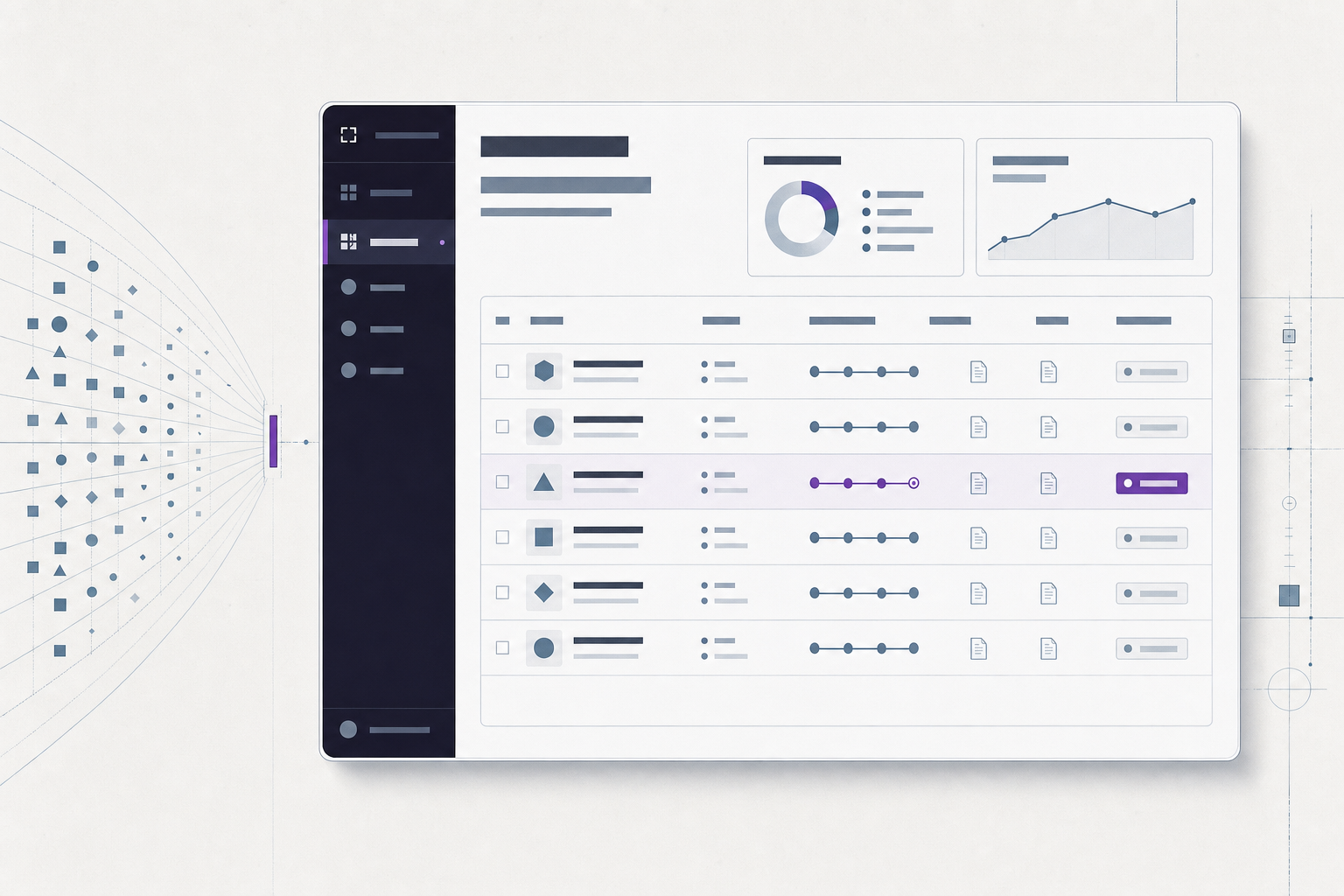 Product-interface illustration for the app certification page of Elidian